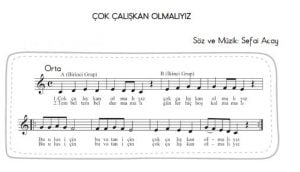 cok caliskan olmaliyizin notasi