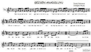 gezsen anadoluyu notalari
