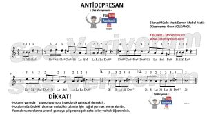 Antidepresan melodika flüt notasi