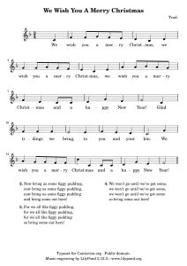 We Wish You a Merry Christmas Nota-1