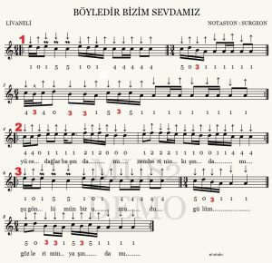böyledir bizim sevdamiz turku notasi