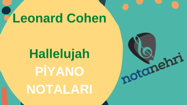 Leonard Cohen Hallelujah Melodika Piyano Notaları