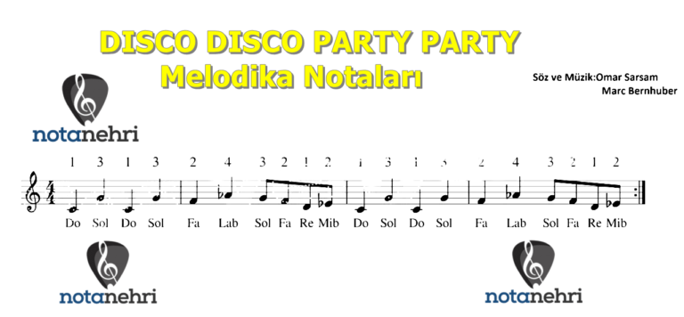 DISCO DISCO PARTY PARTY Melodika Notaları