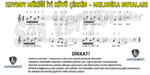 Kovboy Müziği İyi Kötü Çirkin Melodika Nota