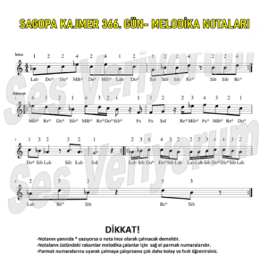 Sagopa 366. Gün Melodika Nota