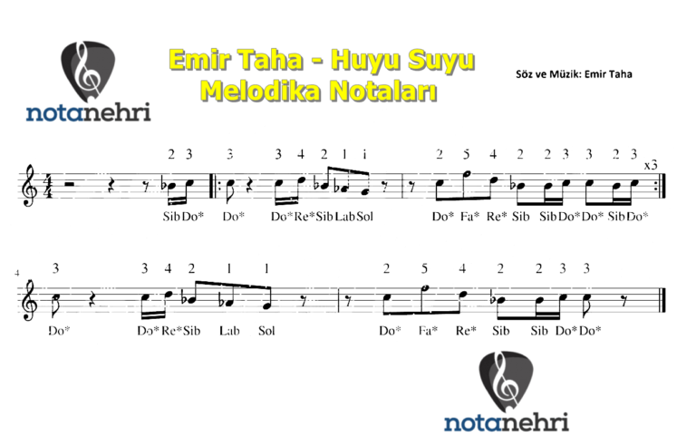 Emir Taha – Huyu Suyu Melodika Notaları