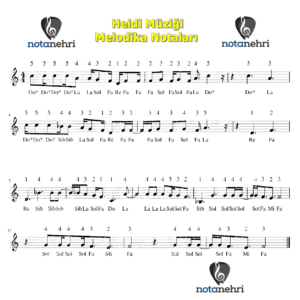 Heidi Müziği Melodika Notaları