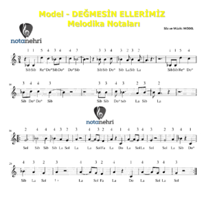 Model – DEĞMESİN ELLERİMİZ Melodika Notaları