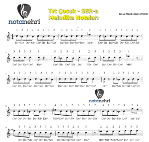 Trt Çocuk – SER-a Melodika Notaları