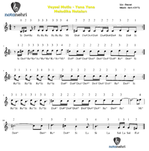 Veysel Mutlu – Yana Yana Melodika Notaları