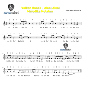 Volkan Konak – Aleni Aleni Melodika Notaları