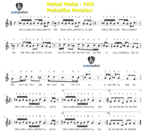 Mabel Matiz – FAN Melodika Notaları