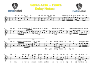 Sezen Aksu – Firuze Keman, Piyano, Melodika, Flüt, Org Notaları