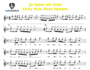 Şu Gelen Atlı Mıdır Keman, Bağlama, Ud, Flüt, Org Notaları