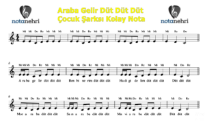 Araba Gelir Düt Düt Düt Keman Melodika Flüt Org Notaları