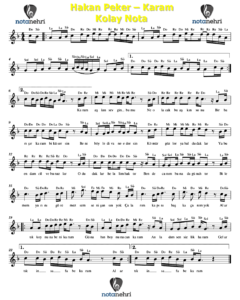 Hakan Peker – Karam Melodika, Keman, Flüt, Org Notaları