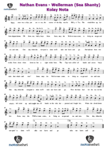 Nathan Evans – Wellerman (Sea Shanty) Keman, Piyano, Flüt, Org, Melodika Notaları