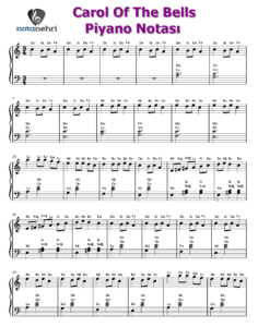 Carol Of The Bells – Piyano Notası