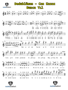 Dedublüman – Can Kazaz – Bunca Yıl Keman, Piyano, Melodika, Flüt Notaları