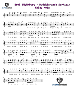 Erol Büyükburç – Dudaklarımda Şarkısın Keman, Piyano, Melodika, Flüt, Org Notaları